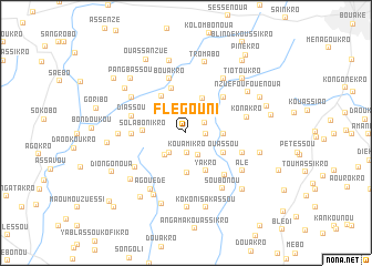 map of Flégouni