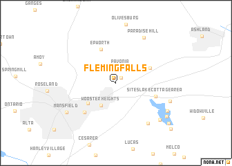 map of Fleming Falls