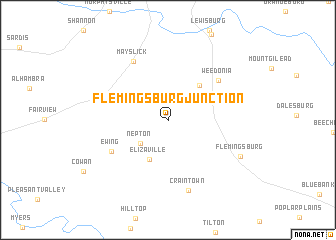 map of Flemingsburg Junction