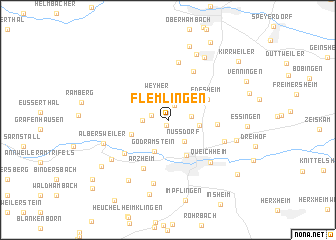 map of Flemlingen