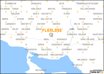 map of Flemløse