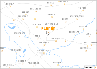 map of Flener