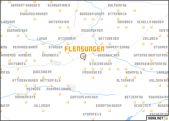 map of Flensungen