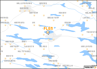 map of Flen