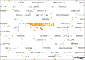 map of Flers-sur-Noye