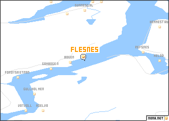 map of Flesnes