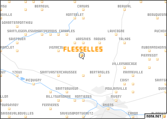 map of Flesselles