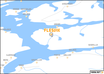 map of Flesvik
