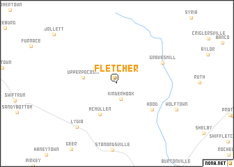 map of Fletcher