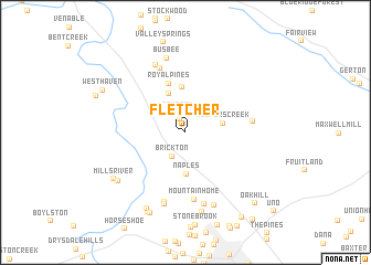 map of Fletcher