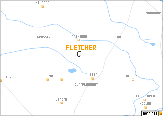 map of Fletcher