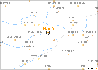 map of Fléty