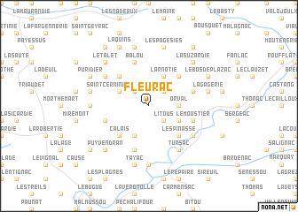 map of Fleurac