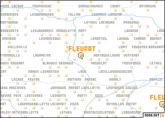 map of Fleurat