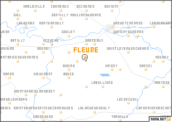 map of Fleuré
