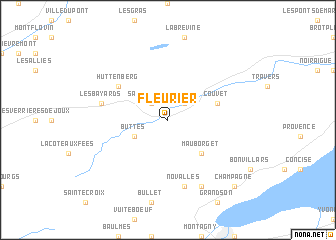 map of Fleurier