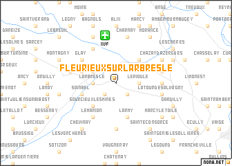 map of Fleurieux-sur-lʼArbresle