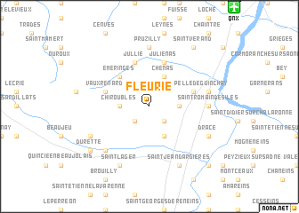 map of Fleurie