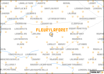 map of Fleury-la-Forêt