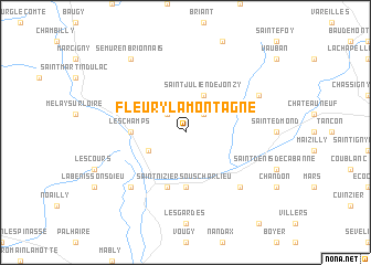 map of Fleury-la-Montagne