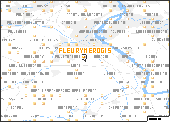 map of Fleury-Mérogis