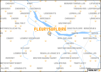 map of Fleury-sur-Loire