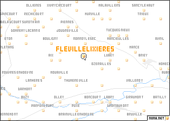 map of Fléville-Lixières