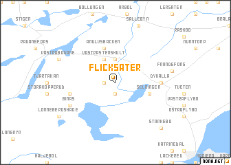 map of Flicksäter