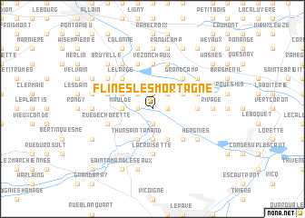 map of Flines-lès-Mortagne