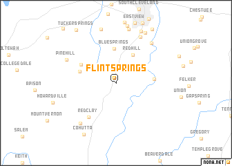 map of Flint Springs