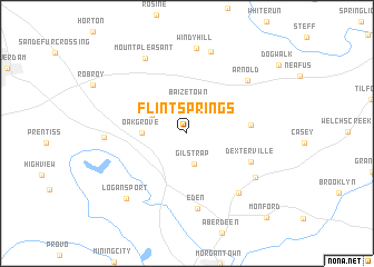 map of Flint Springs