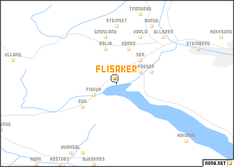 map of Flisaker