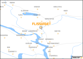 map of Flissundet