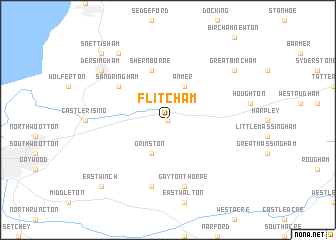 map of Flitcham