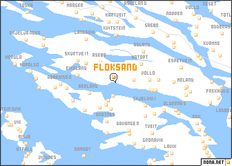 map of Fløksand