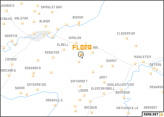 map of Flora