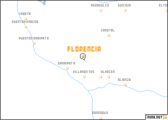 map of Florencia