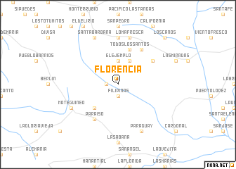map of Florencia