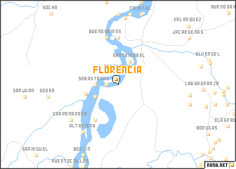 map of Florencia