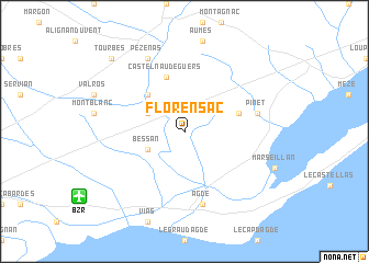 map of Florensac