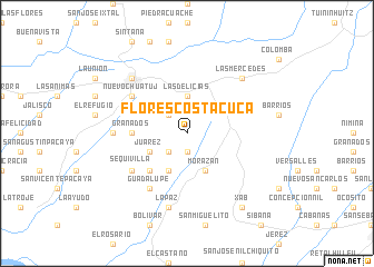 map of Flores Costa Cuca