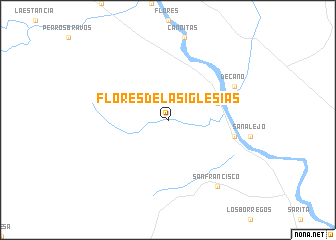 map of Flores de las Iglesias