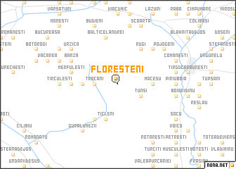 map of Floreşteni