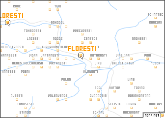 map of Floreşti