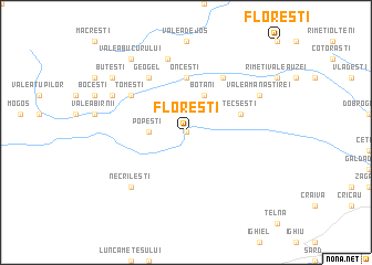 map of Floreşti