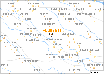 map of Floreşti