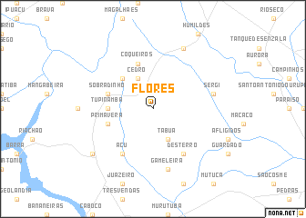 map of Flores