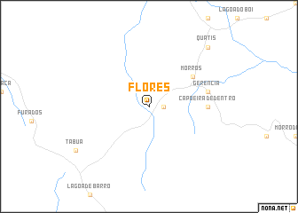 map of Flores