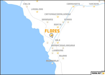 map of Flores