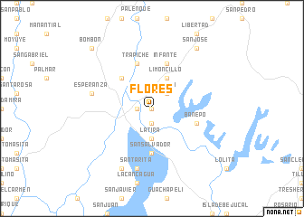 map of Flores